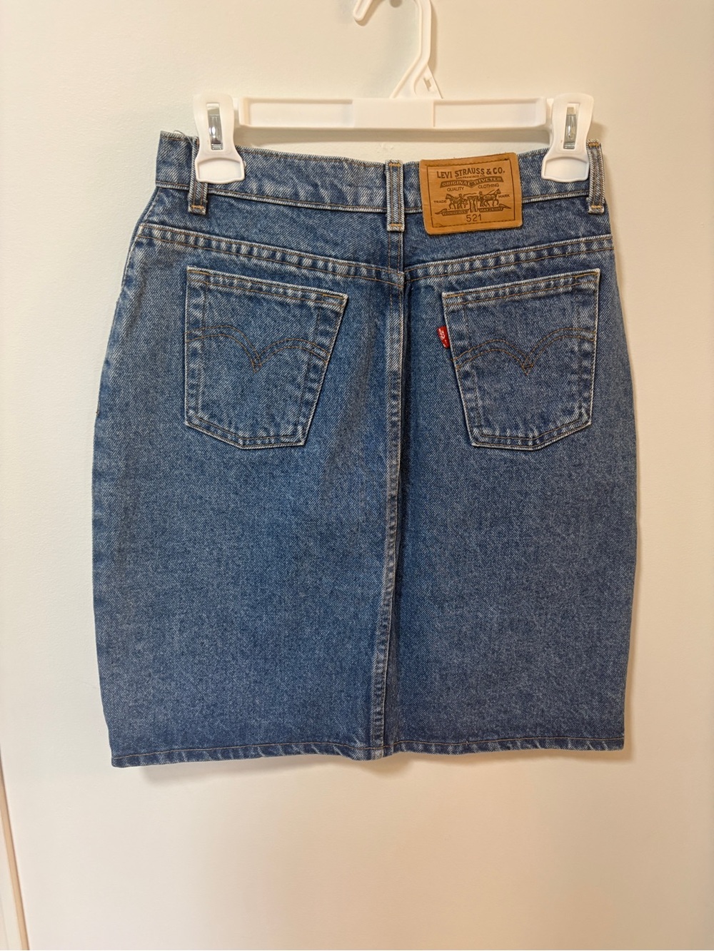 VINTAGE LEVI’s 521 Denim Mini Jean Skirt Made in Canada Cotton